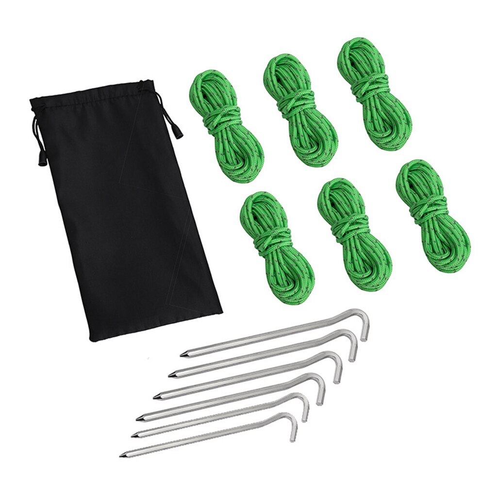 Cheap Goat Tents Tent Rope Windproof Reflective Ropes Multifunctional Camping Canopy Cord Set Tools for Outdoor Climbing Hiking  Grass Green   